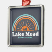 Lake Mead Nevada Arizona Rainbow Ornament Aus Metall (Links)