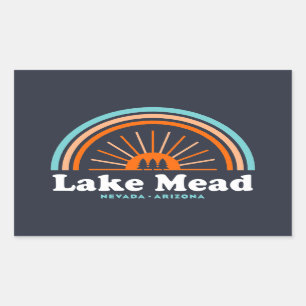 Lake Mead Nevada Arizona Rainbow Rechteckiger Aufkleber