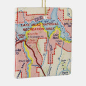 Lake Mead Vintage Karte Keramikornament (Rechts)