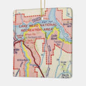 Lake Mead Vintage Karte Keramikornament (Links)