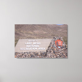 Lake Meade Erholungsgebiet signieren Canvas Print Leinwanddruck