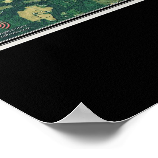 Lake Merwin Washington Satellite Poster Map (Ecke)