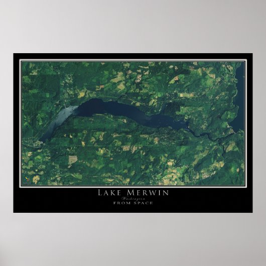 Lake Merwin Washington Satellite Poster Map (Vorne)