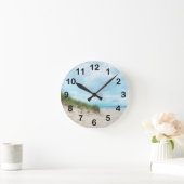 Lake Michigan Beach Landscape Runde Wanduhr (Zuhause)