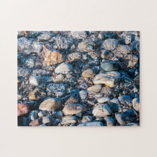 Lake Michigan Beach Stones Underwwate Jigsaw Puzzl Puzzle (Horizontal)