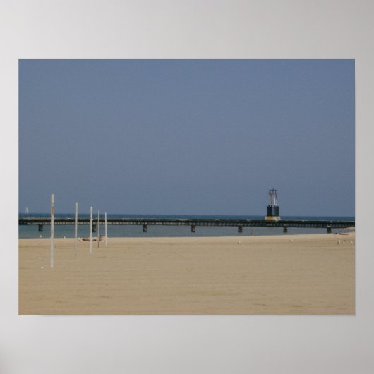 Lake MIchigan Beacon Light Poster (Vorne)