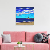 Lake Michigan - Canvas Print (16"x16") Leinwanddruck (Insitu (Wohnzimmer))