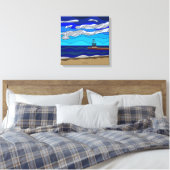 Lake Michigan - Canvas Print (16"x16") Leinwanddruck (Insitu (Schlafzimmer))