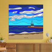 Lake Michigan - Canvas Print (30"x30") Leinwanddruck (Insitu (Wohnzimmer))