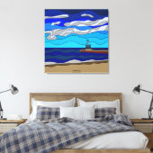 Lake Michigan - Canvas Print (30"x30") Leinwanddruck (Insitu (Schlafzimmer))