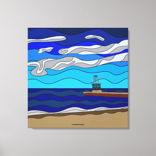 Lake Michigan - Canvas Print (30"x30") Leinwanddruck (Vorderseite)