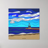 Lake Michigan - Canvas Print (40"x40") Leinwanddruck (Vorderseite)
