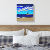 Lake Michigan - Canvas Print (8"x8") Leinwanddruck (Insitu (Schlafzimmer))