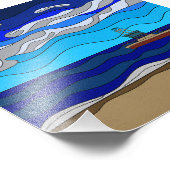 Lake Michigan - Foto Print 6"x6" (Ecke)