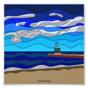 Lake Michigan - Fotoabzug 6"x6" Fotodruck