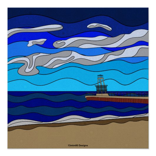Lake Michigan - Glossy Poster 20"x20" (Vorderseite)