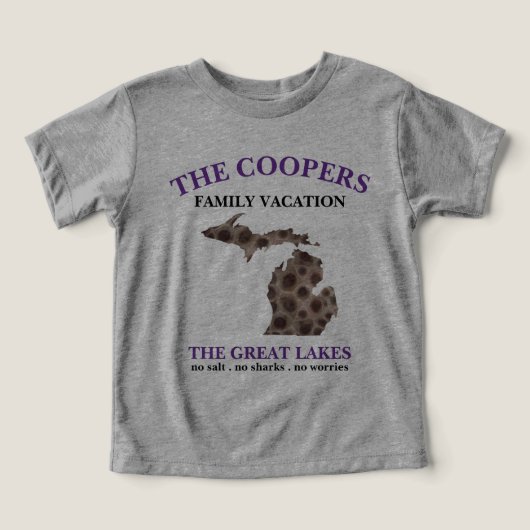 Lake Michigan Great Staat Staat Familienurlaub (Design Vorderseite)