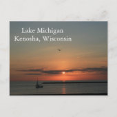 Lake Michigan, Kenosha Wisconsin Postkarte (Vorderseite)