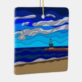 Lake Michigan - Keramik Ornament (Platz) (Rechts)