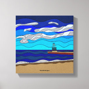 Lake Michigan - Leinwanddruck (25x25 cm)