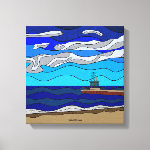 Lake Michigan - Leinwanddruck (30x30 cm)
