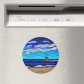 Lake Michigan - Magnet (Kreis) (In Situ (Geschirrspüler))