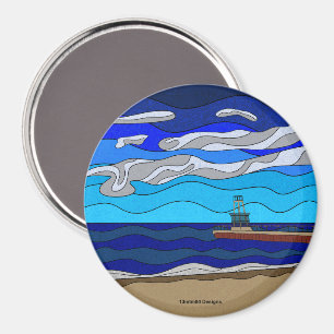 Lake Michigan - Magnet (Kreis)
