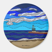 Lake Michigan - Magnet (Kreis) (Vorne)