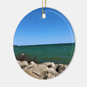 Lake Michigan, Port Washington, WI Keramik Ornament (Links)