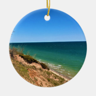 Lake Michigan, Port Washington, WI Keramik Ornament