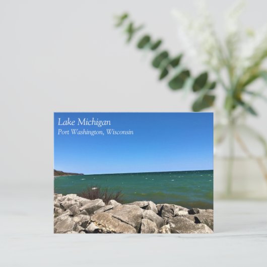 Lake Michigan, Port Washington, WI Postcard Postkarte (Stehend Vorderseite)