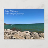 Lake Michigan, Port Washington, WI Postcard Postkarte (Vorderseite)