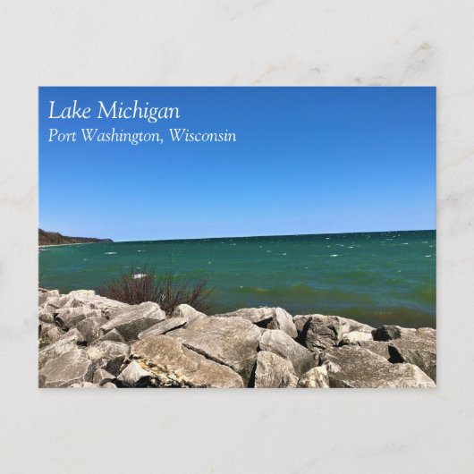 Lake Michigan, Port Washington, WI Postcard Postkarte (Vorderseite)