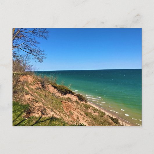 Lake Michigan, Port Washington, Wisconsin Postkarte (Vorderseite)