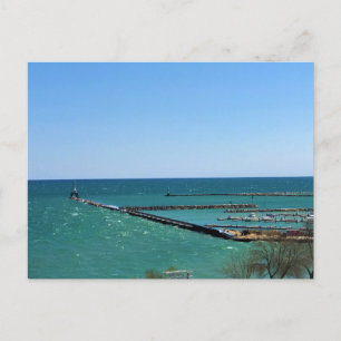Lake Michigan, Port Washington, Wisconsin Postkarte