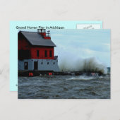 Lake Michigan Postkarte (Vorne/Hinten)