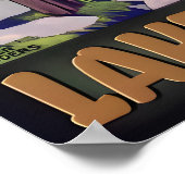 LAKE Michigan Retro Roger Broders Travel Poster (Ecke)