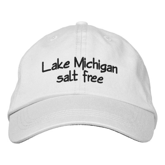 Lake Michigan - salzfrei Bestickte Baseballkappe (Vorderseite)