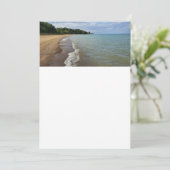 Lake Michigan Save the Date Card (Stehend Vorderseite)