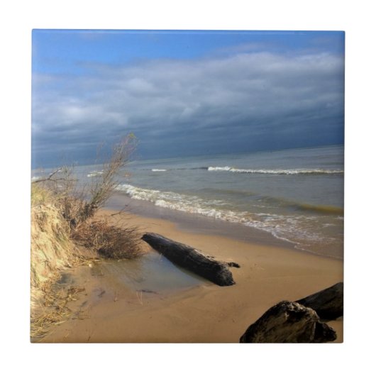 Lake Michigan, Sheboygan, Wisconsin Fliese (Vorderseite)