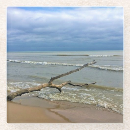 Lake Michigan, Sheboygan, Wisconsin Glasuntersetzer (Vorderseite)