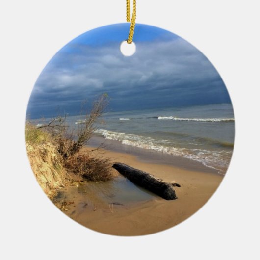 Lake Michigan, Sheboygan, Wisconsin Keramik Ornament (Vorne)