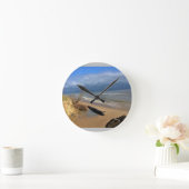 Lake Michigan, Sheboygan, Wisconsin Runde Wanduhr (Zuhause)