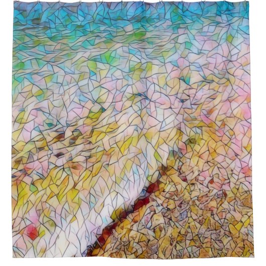 Lake Michigan Shore Duschvorhang (Vorderseite)