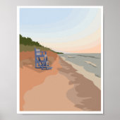 Lake Michigan Shoreline Poster, 8"x10" Poster (Vorne)