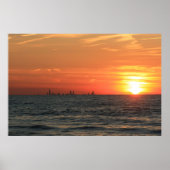 Lake Michigan Sunset 1 Poster (Vorne)