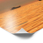 Lake Michigan Sunset and Boats Fotodruck (Ecke)