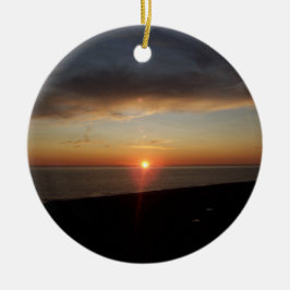 Lake Michigan Sunset Keramik Ornament