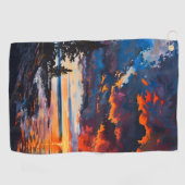 Lake Michigan Sunset Nature Landschaftsbild Golfhandtuch (Horizontal)