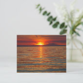 Lake Michigan Sunset Postcard Postkarte (Stehend Vorderseite)